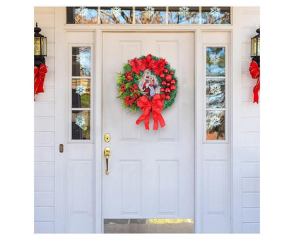 40cm Christmas Wreath for Nativity Scene, Christmas Decorations, Artificial Christmas Wreath