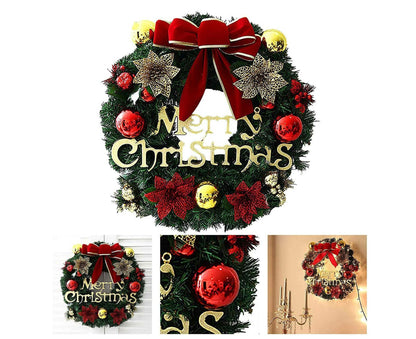 40cm Christmas Wreath, Christmas Decorations, Artificial Christmas Garland, Merry Christmas Ornament