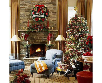 40cm Christmas Wreath, Christmas Decorations, Artificial Christmas Garland, Merry Christmas Ornament