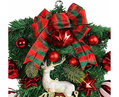 48cm Christmas Wreath, Christmas Decorations, Artificial Christmas Garland, Christmas Wall Elk Wreath