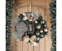 Christmas Wreath Artificial Flowers Champagne 25cm Christmas Wreaths Christmas Fireplace Wreath For Christmas Decor
