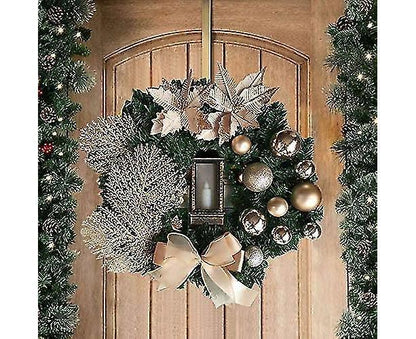 Christmas Wreath Artificial Flowers Champagne 25cm Christmas Wreaths Christmas Fireplace Wreath For Christmas Decor