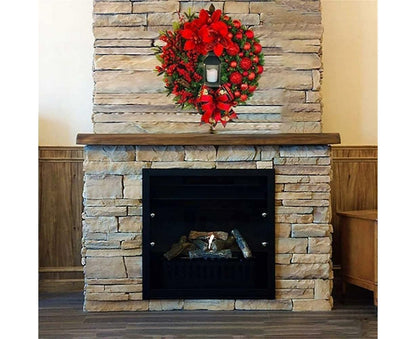 Christmas Wreath Artificial Flowers Champagne 25cm Christmas Wreaths Christmas Fireplace Wreath For Christmas Decor