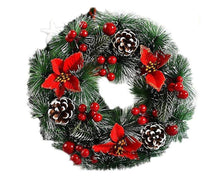 Christmas Wreath, Door Wreath Christmas Christmas Decoration Wreath Christmas Garland with Balls Handmade Christmas Garland Decoration Wreath-32cm