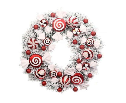 Christmas Wreath, Outdoor Christmas Wreath At The Front Door, Christmas Wreath, Christmas Party Decoration