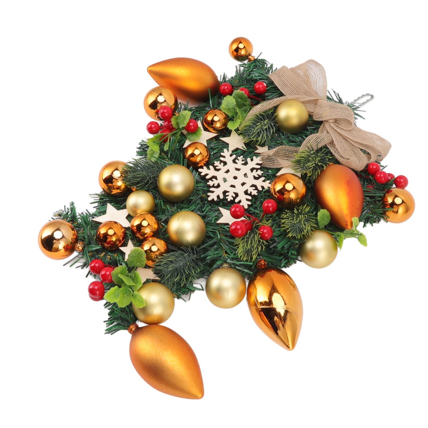 Christmas Wreath Handcrafted Exquisite Reusable Christmas Wreath Pendant Christmas Door Wreath for Fireplace Window