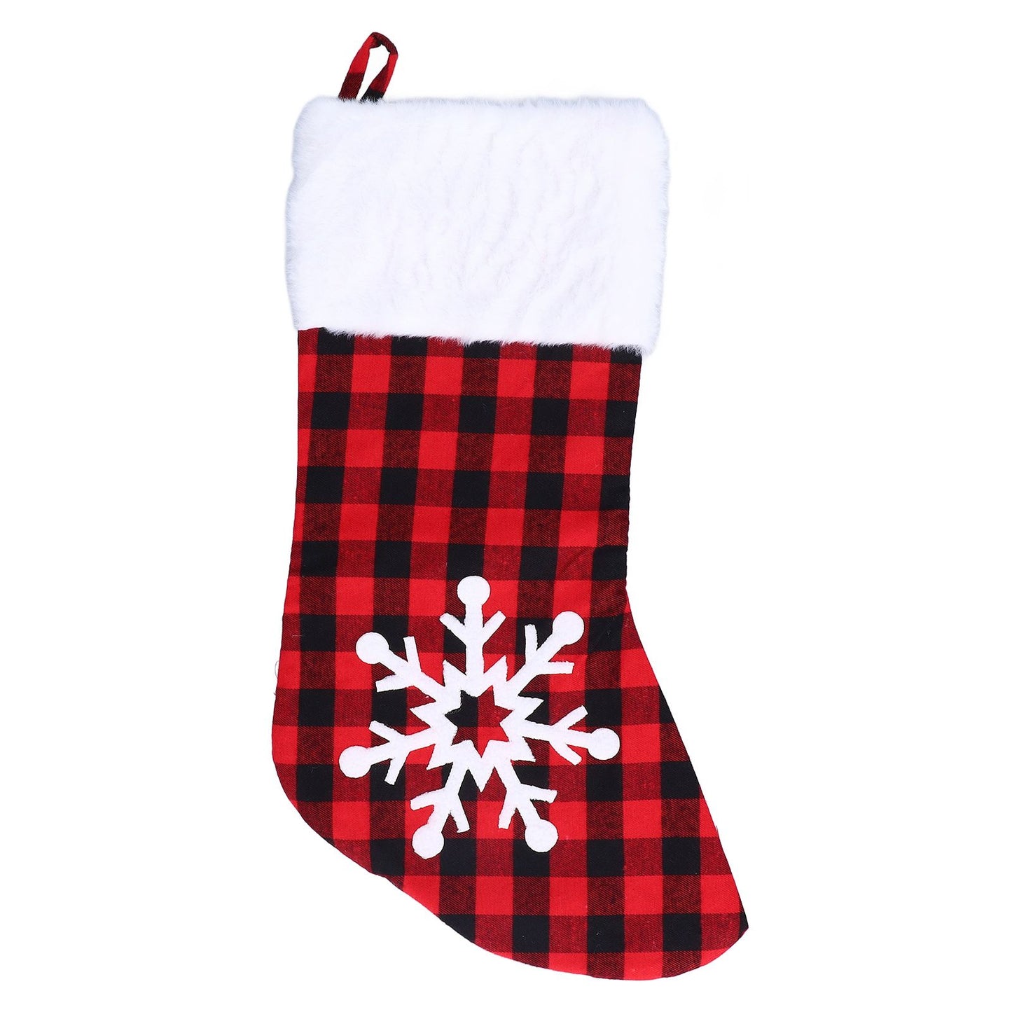 Christmas Stocking Gift Bags Cute Decals Large Capacity Exquisite Workmanship Brighter Color Large Christmas StockingSnowflake