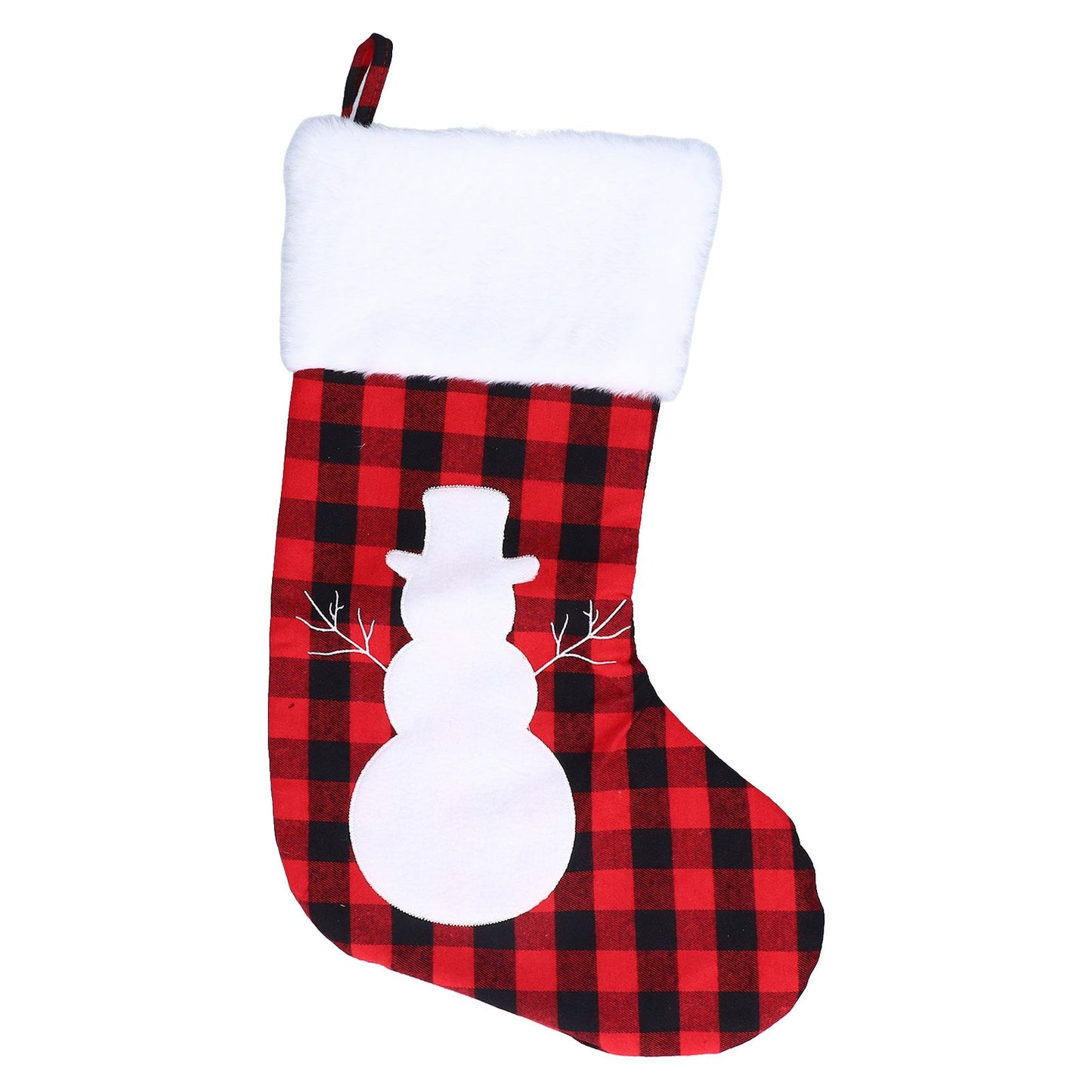 Christmas Stocking Gift Bags Cute Decals Large Capacity Exquisite Workmanship Brighter Color Large Christmas StockingSnowman