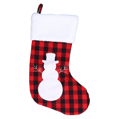 Christmas Stocking Gift Bags Cute Decals Large Capacity Exquisite Workmanship Brighter Color Large Christmas StockingSnowman
