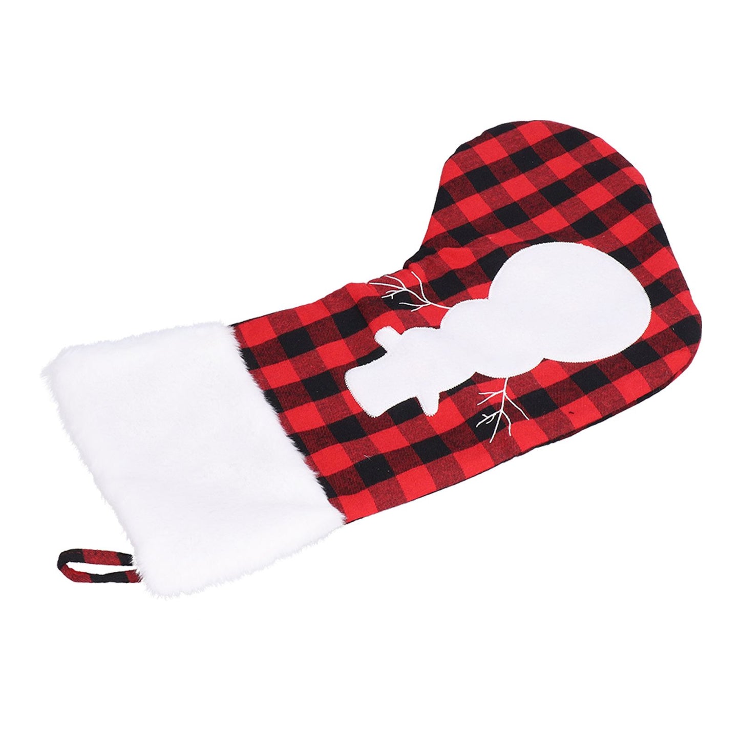 Christmas Stocking Gift Bags Cute Decals Large Capacity Exquisite Workmanship Brighter Color Large Christmas StockingSnowman