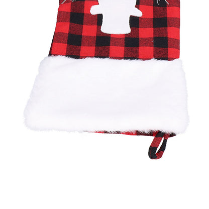 Christmas Stocking Gift Bags Cute Decals Large Capacity Exquisite Workmanship Brighter Color Large Christmas StockingSnowman