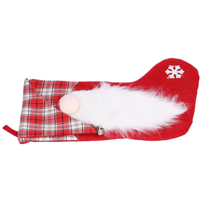 Christmas Stocking Christmas Tree Ornament Gift Bag Christmas Pendant Stocking for Home Party DecorationRed