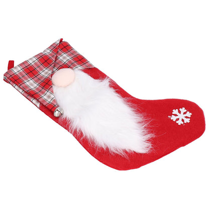 Christmas Stocking Christmas Tree Ornament Gift Bag Christmas Pendant Stocking for Home Party DecorationRed