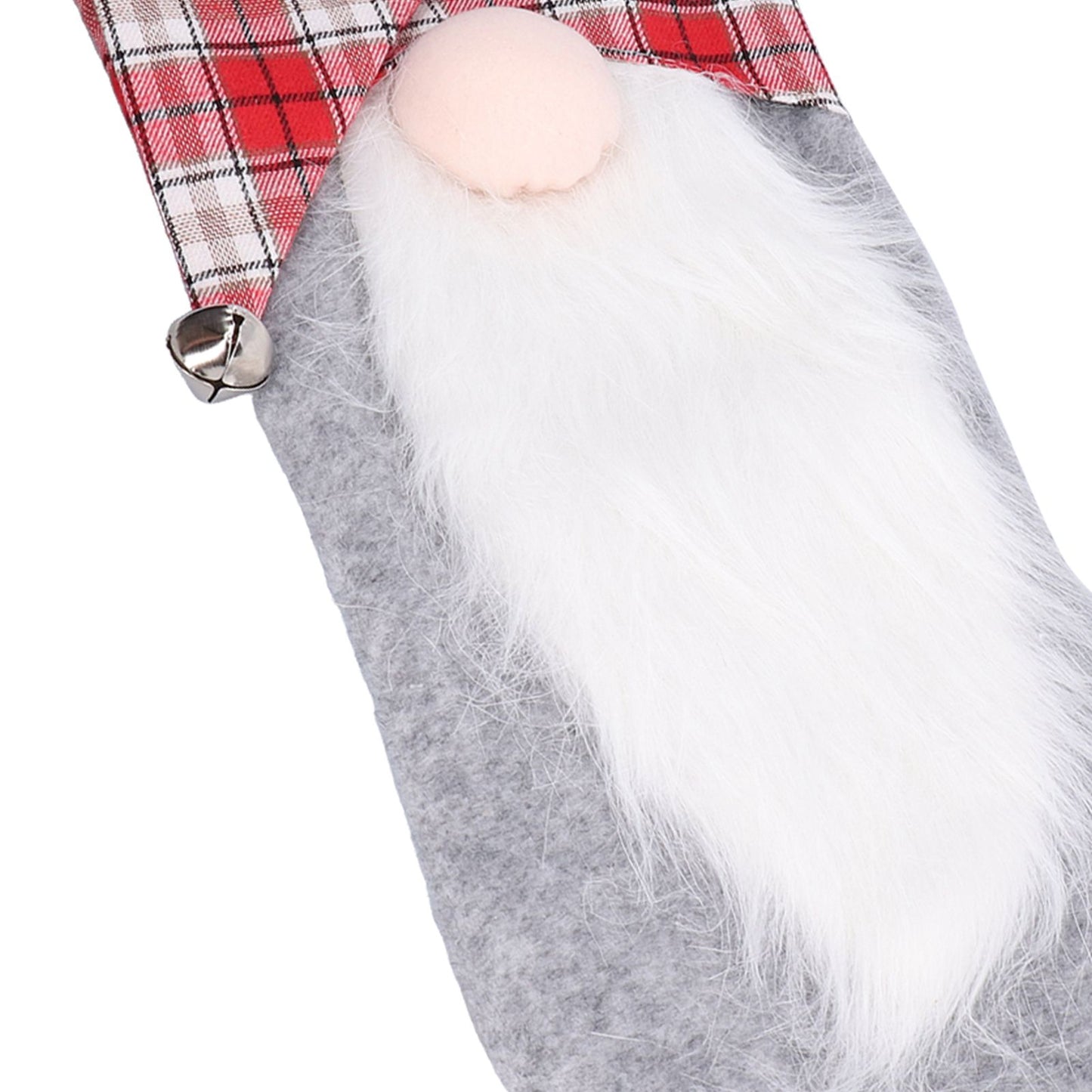Christmas Stocking Christmas Tree Ornament Gift Bag Christmas Pendant Stocking for Home Party DecorationGray