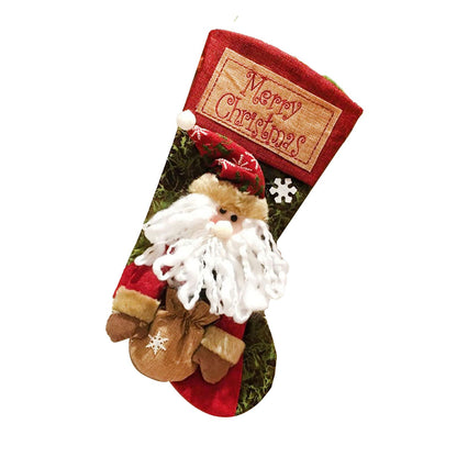 Christmas Stockings Exquisite Handcrafted Personalized Xmas Hanging Stocking for Gift Exchange Party Favor Old Man