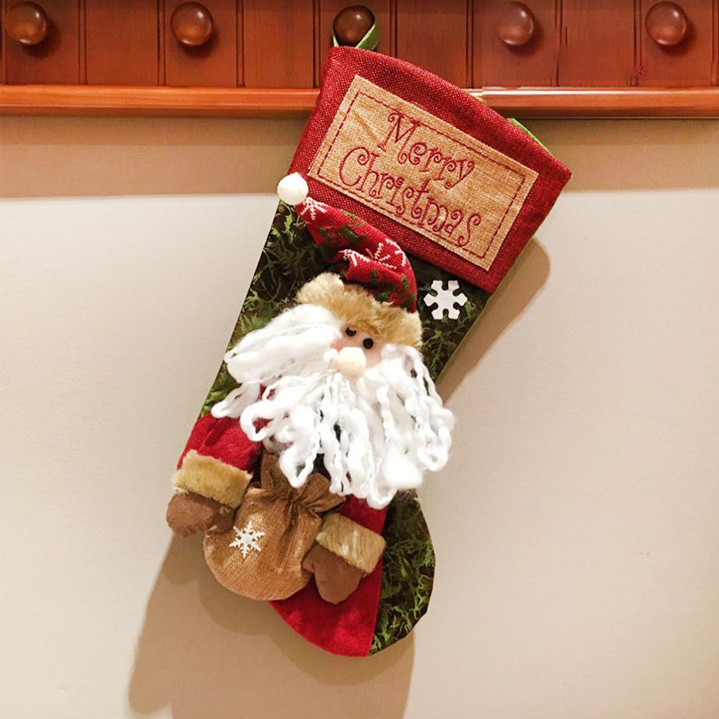 Christmas Stockings Exquisite Handcrafted Personalized Xmas Hanging Stocking for Gift Exchange Party Favor Old Man