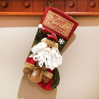 Christmas Stockings Exquisite Handcrafted Personalized Xmas Hanging Stocking for Gift Exchange Party Favor Old Man