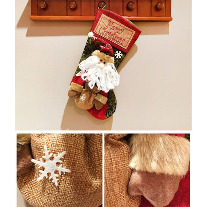 Christmas Stockings Exquisite Handcrafted Personalized Xmas Hanging Stocking for Gift Exchange Party Favor Old Man