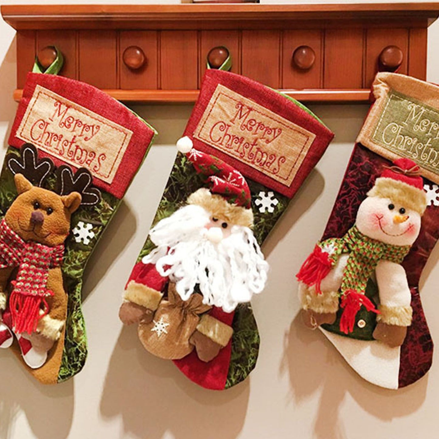 Christmas Stockings Exquisite Handcrafted Personalized Xmas Hanging Stocking for Gift Exchange Party Favor Old Man