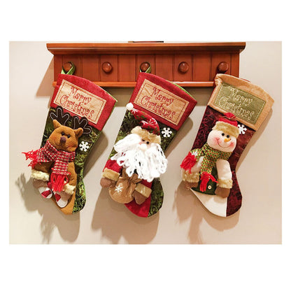 Christmas Stockings Exquisite Handcrafted Personalized Xmas Hanging Stocking for Gift Exchange Party Favor Old Man