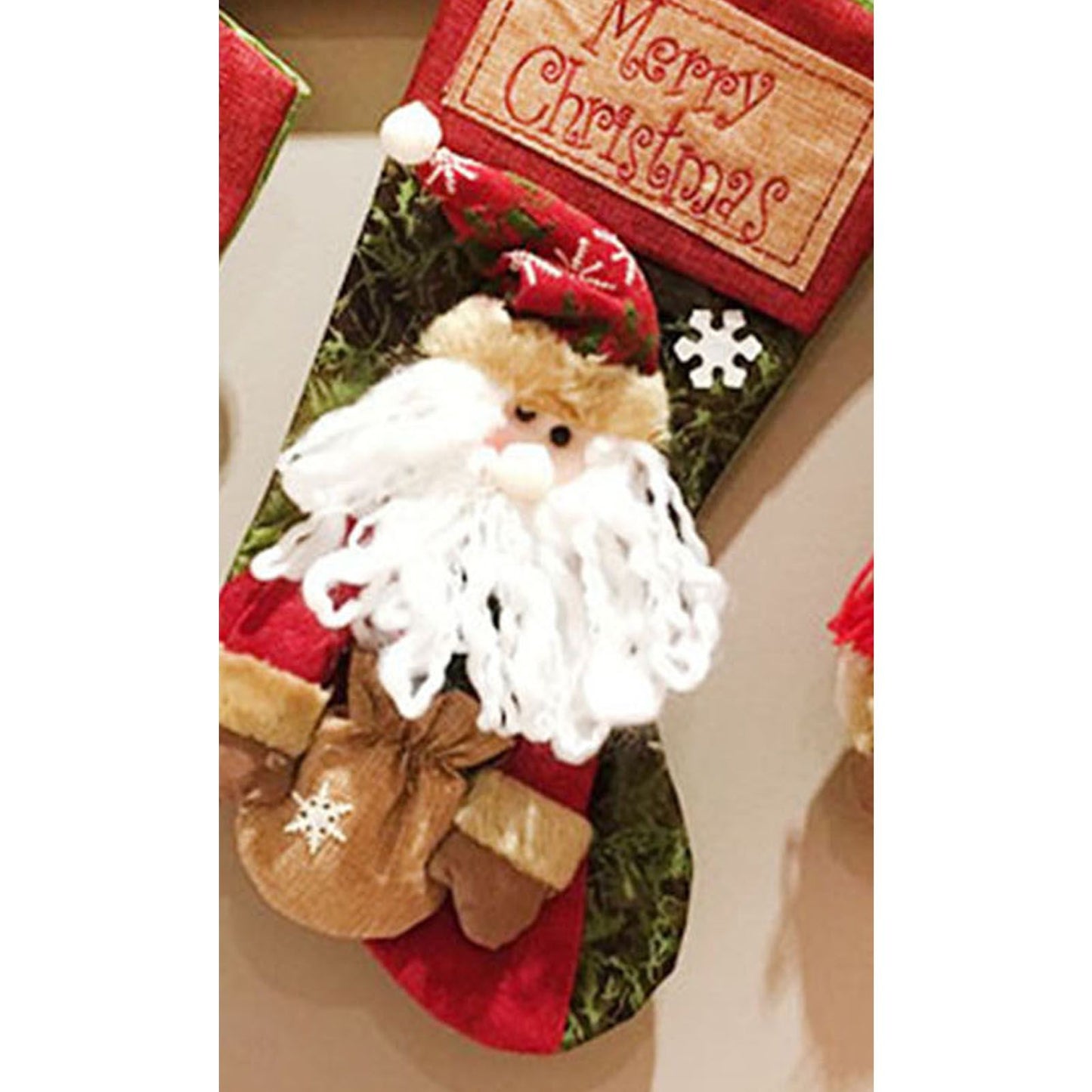 Christmas Stockings Exquisite Handcrafted Personalized Xmas Hanging Stocking for Gift Exchange Party Favor Old Man