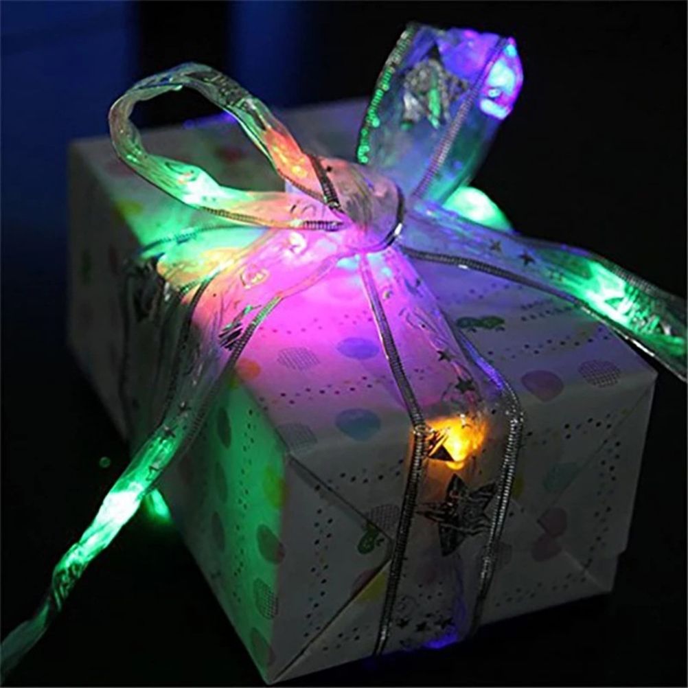 Christmas Fairy Lights Ribbon Christmas Lights Battery Operated String Lights Christmas Tree Christmas Party Holiday Indoor Outdoor Decoration
