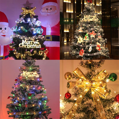 Christmas Fairy Lights Ribbon Christmas Lights Battery Operated String Lights Christmas Tree Christmas Party Holiday Indoor Outdoor Decoration