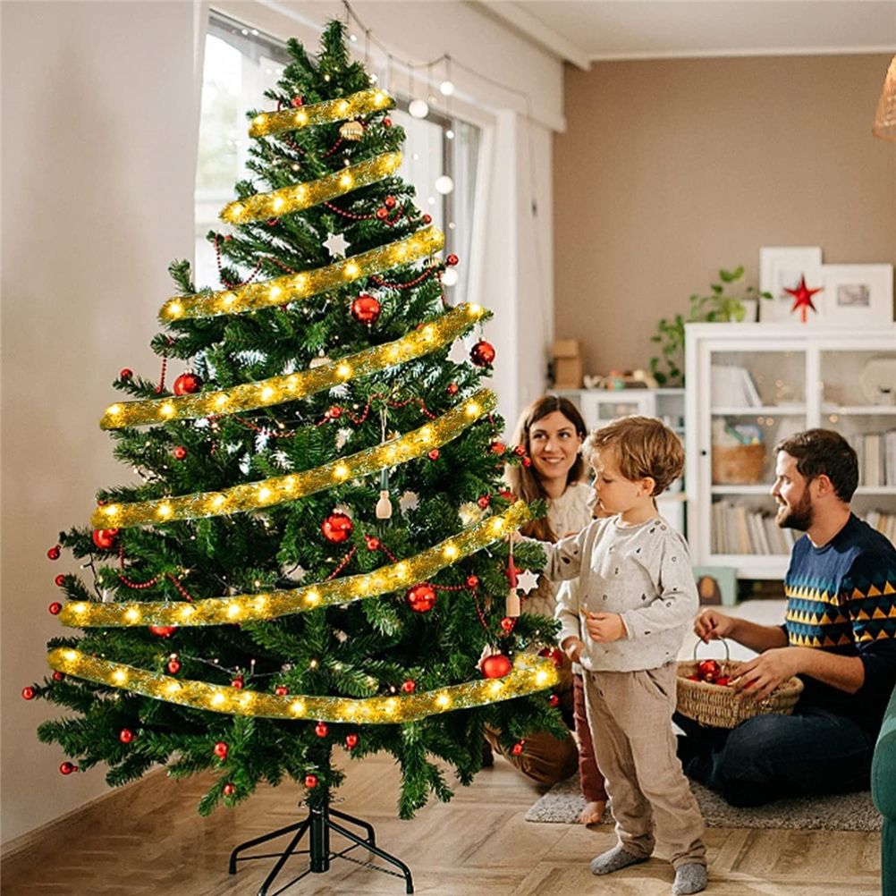 Christmas Fairy Lights Ribbon Christmas Lights Battery Operated String Lights Christmas Tree Christmas Party Holiday Indoor Outdoor Decoration