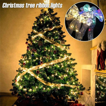 Christmas Fairy Lights Ribbon Christmas Lights Battery Operated String Lights Christmas Tree Christmas Party Holiday Indoor Outdoor Decoration