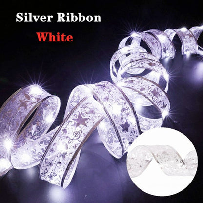 Christmas Fairy Lights Ribbon Christmas Lights Battery Operated String Lights Christmas Tree Christmas Party Holiday Indoor Outdoor Decoration