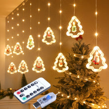 LED Fairy Curtain Lights Star Christmas Tree Shaped Bulbs USB 3m Warm White