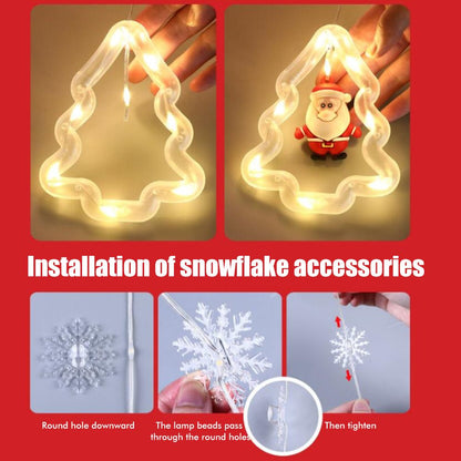 LED Fairy Curtain Lights Star Christmas Tree Shaped Bulbs USB 3m Warm White