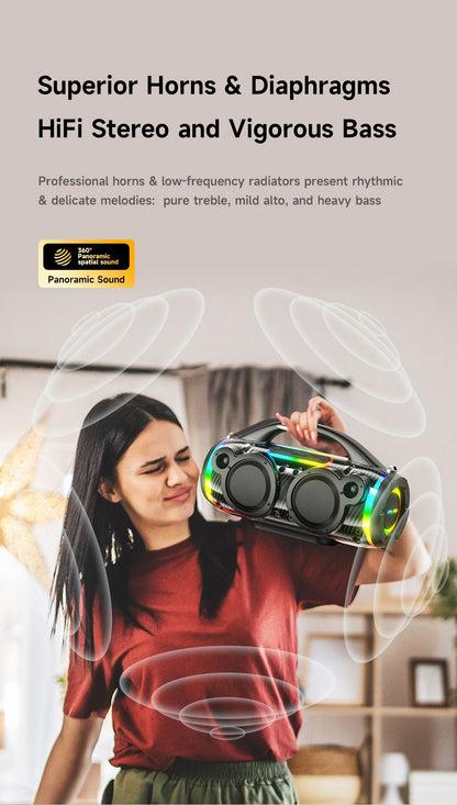AWEI KA12 60W Outdoor Bluetooth Speaker with RGB Lights Black