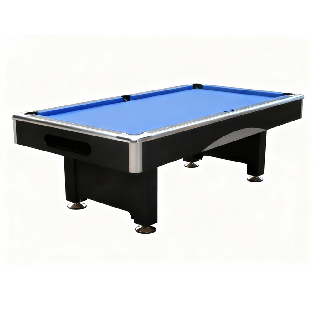 8ft Billiard Table with Velvet Cloth and Accessories Blue