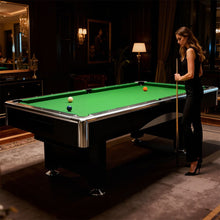 8ft Billiard Table with Velvet Cloth and Accessories Green