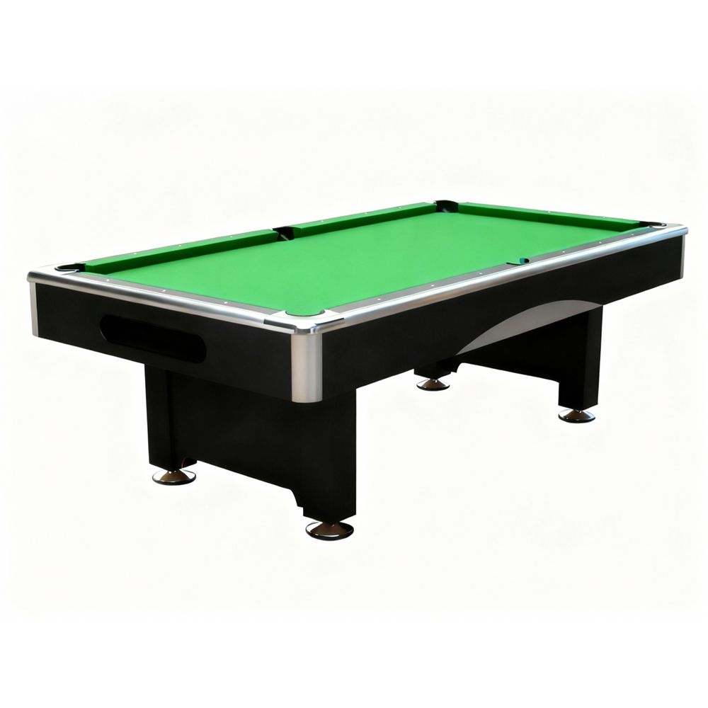 8ft Billiard Table with Velvet Cloth and Accessories Green