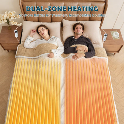 Heated Mattress Pad - Bedding Electric Blanket with 9 Heat Setting & 9-Hour Auto Off, Heated Mattress Pad-Machine Washable Fully Fitted Heating Pad with Overheat Protection , 800GSM Non Woven Fabric-fitted sheet cover(King)