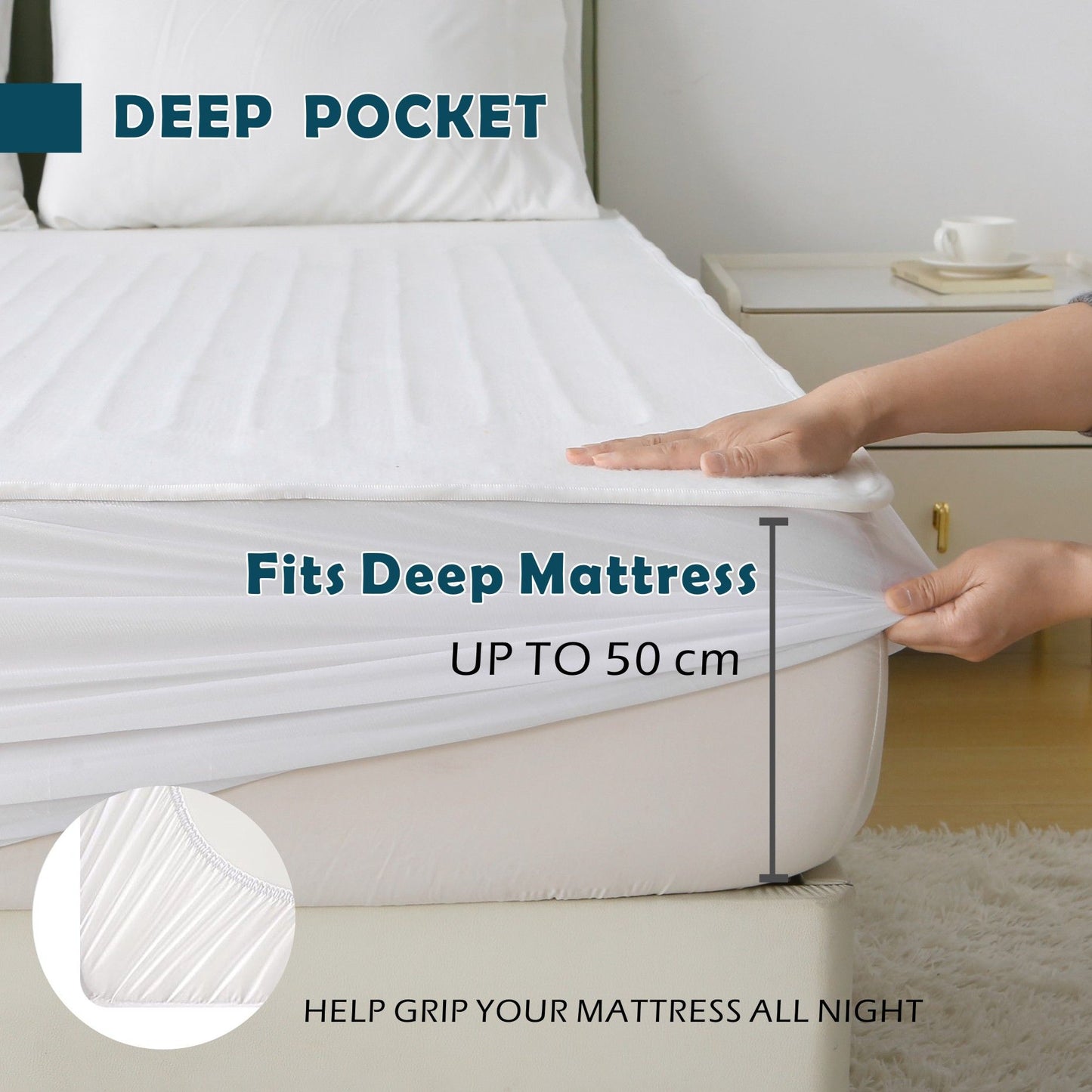 Heated Mattress Pad - Bedding Electric Blanket with 9 Heat Setting & 9-Hour Auto Off, Heated Mattress Pad-Machine Washable Fully Fitted Heating Pad with Overheat Protection , 800GSM Non Woven Fabric-fitted sheet cover(Queen)