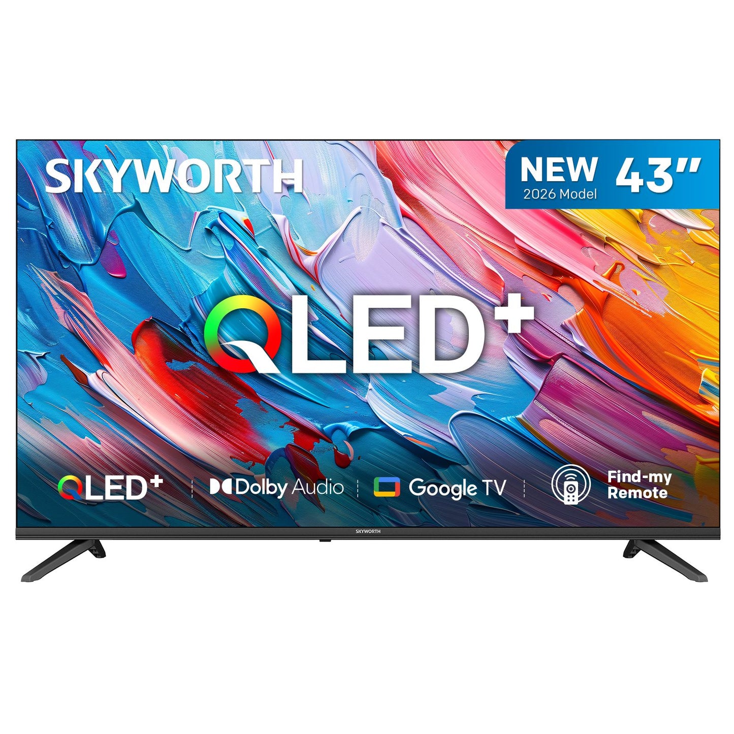SKYWORTH Q5600H 43''-QLED+ Smart Google TV, FHD, HDR10 HLG