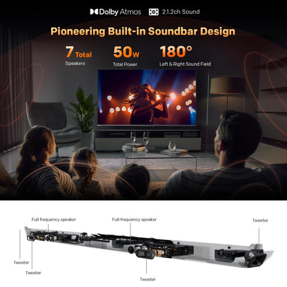 SKYWORTH Q7700G 4K UHD TV, 330 nit brightness and 178 degree viewing angle