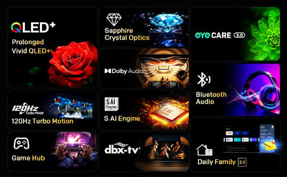 SKYWORTH Q6600H 60" - QLED+ 4K Smart Google TV, Gen 5 Quantum Dot, 120Hz Refresh Rate, AI-Powered Picture, Dolby Audio DBX-tv Audio, Voice Control, Screen Casting, HDR, Eco-Friendly Design