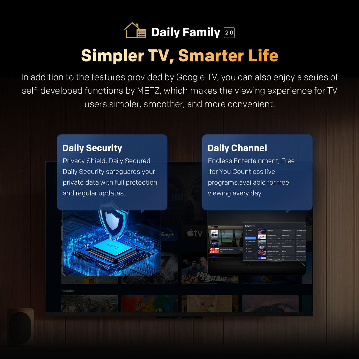 SKYWORTH G3F 43 inch TV, Low Blue Light and adaptive ambient light sensor