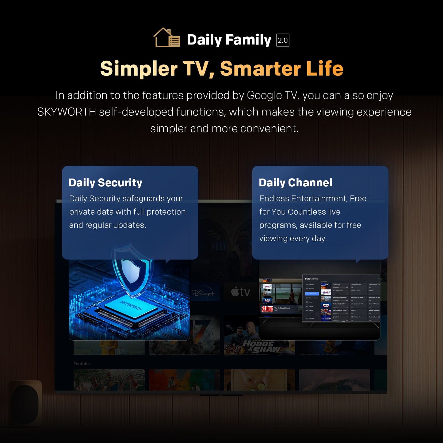 SKYWORTH Q6600H 55" - QLED+ 4K Smart Google TV