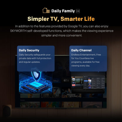 SKYWORTH Q6600H 55" - QLED+ 4K Smart Google TV