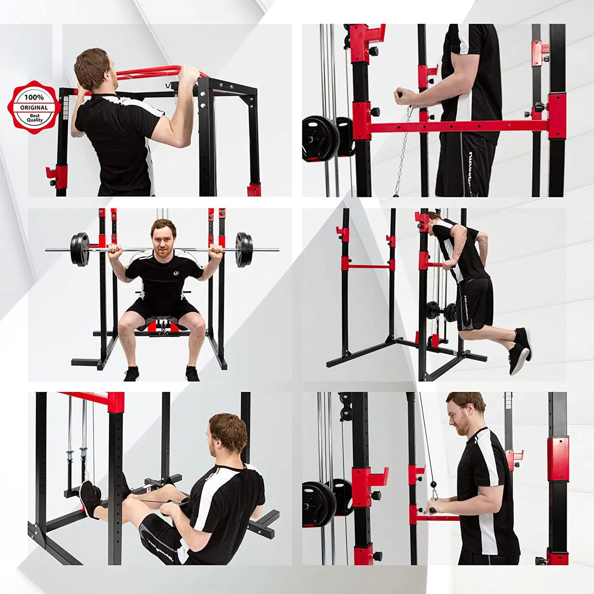 Multi-grip pull-up bar with hammer, neutral and overhand grips