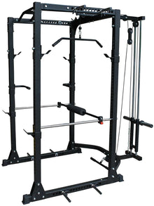 H-0076 power cage with lat pulldown and low row attachment