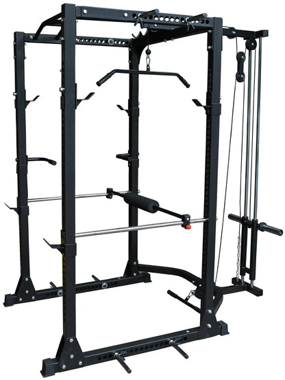 H-0076 power cage with lat pulldown and low row attachment