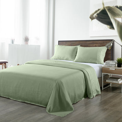 Bamboo Sheet Set Queen 1000TC 40% Bamboo 60% Microfibre Sage Green