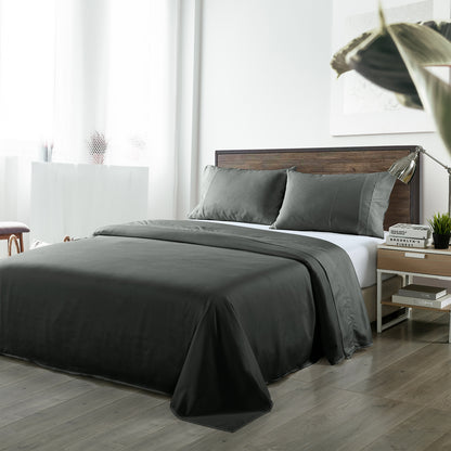 Bamboo Sheet Set King 1000TC 40% Bamboo 60% Microfibre Charcoal