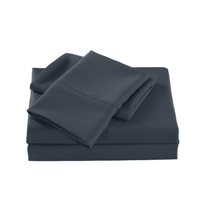 Royal Comfort 2000TC Bamboo Cooling Sheet Set Double Charcoal - Ultra Soft Bedding